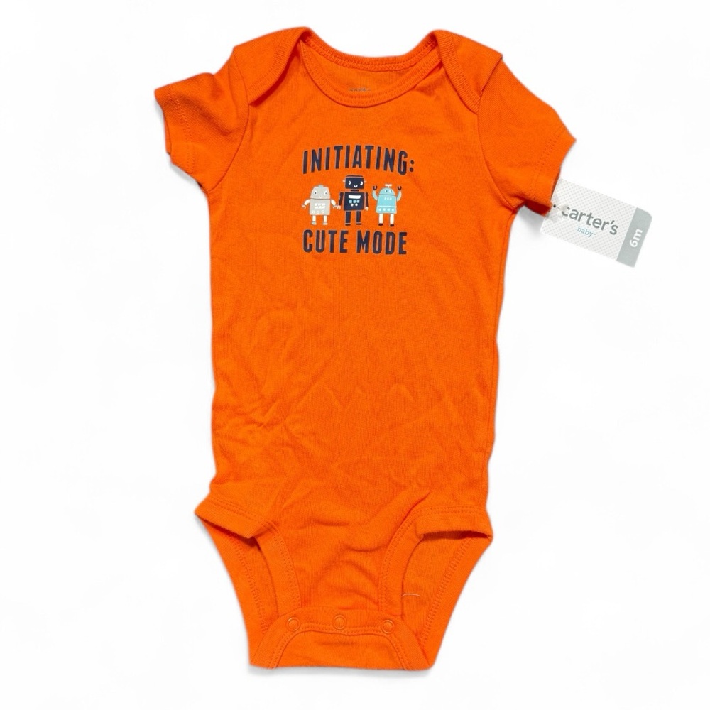 Carter's |  Vibrant Orange Baby Onesie | 6M